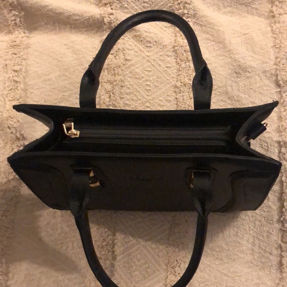 NWOT DESIGNER INSPIRED CELINE sturdy black satchel handbag - Picture 4 of 14